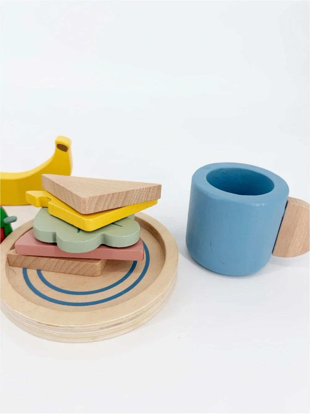 Wonder Wise Wooden Food Play Set Fruit and Sandwiches